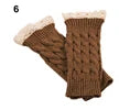 Lace Patchwork Women Knitting Embroidered Gloves Student Autumn Winter ColdproofFashion Warm Soild Fingerless Glove